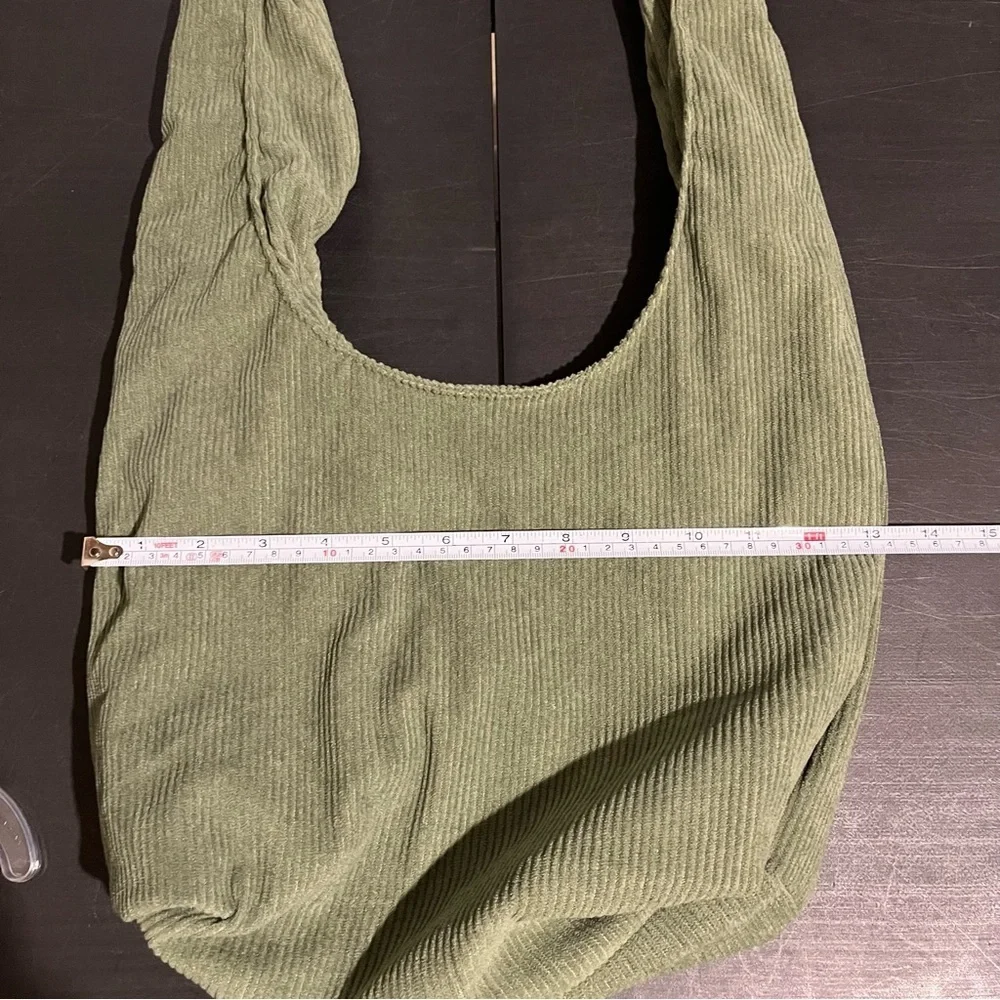 Pique Furoshiki Forest Tote Shoulder Bag Purse Green Corduroy 90’s Y2K